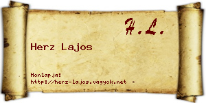 Herz Lajos névjegykártya