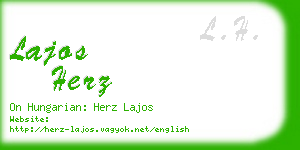 lajos herz business card
